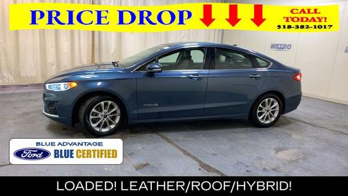 Blue Metallic 2019 Ford Fusion Hybrid SEL