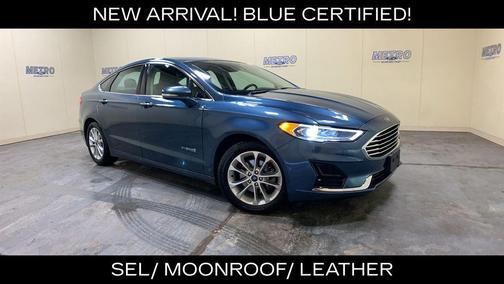 Blue Metallic 2019 Ford Fusion Hybrid SEL
