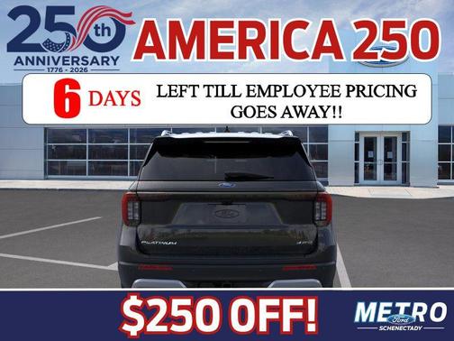 Agate Black Metallic 2026 Ford Explorer Platinum