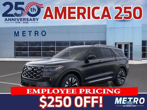 Black 2026 Ford Explorer Platinum