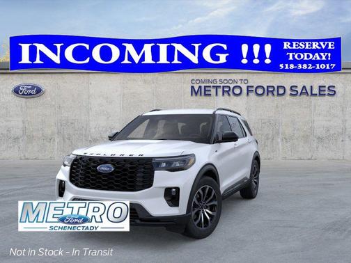 Star White Metallic Tri-Coat 2026 Ford Explorer ST-Line