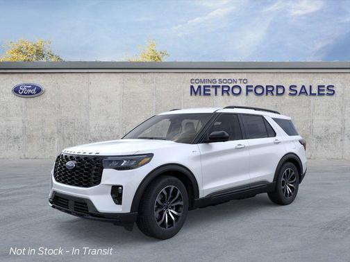 Star White Metallic Tri-Coat 2026 Ford Explorer ST-Line