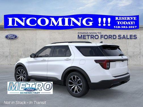 Star White Metallic Tri-Coat 2026 Ford Explorer ST-Line
