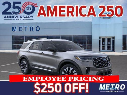 Gray 2026 Ford Explorer Platinum