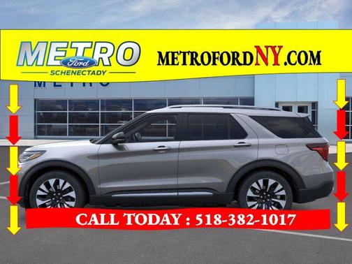 Gray 2026 Ford Explorer Platinum