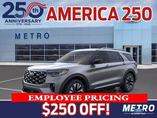 Gray 2026 Ford Explorer Platinum