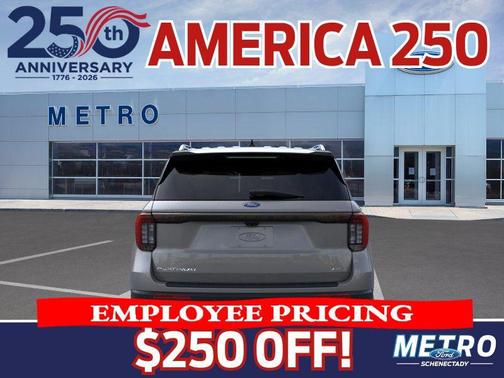 Gray 2026 Ford Explorer Platinum