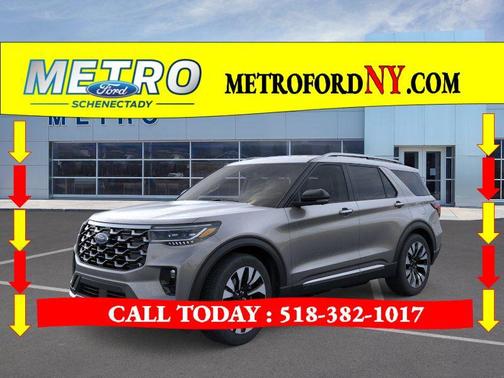 Gray 2026 Ford Explorer Platinum