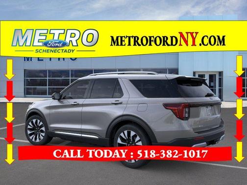 Gray 2026 Ford Explorer Platinum
