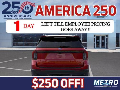 Rapid Red Metallic Tinted Clearcoat 2026 Ford Explorer ST-Line