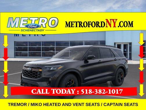 Agate Black Metallic 2026 Ford Explorer Tremor