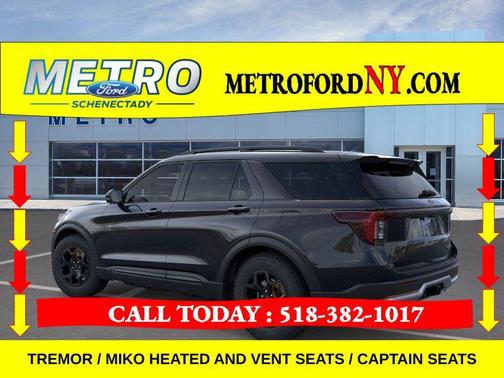 Agate Black Metallic 2026 Ford Explorer Tremor