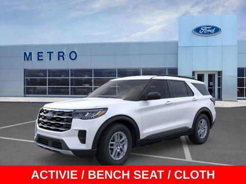 Star White Metallic Tri-Coat 2026 Ford Explorer Active