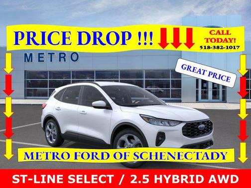 Star White Metallic Tri-Coat 2025 Ford Escape ST-Line Select