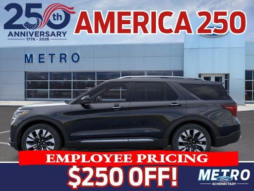 Black 2026 Ford Explorer Platinum