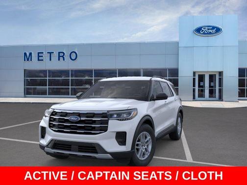 Space White Metallic 2026 Ford Explorer Active