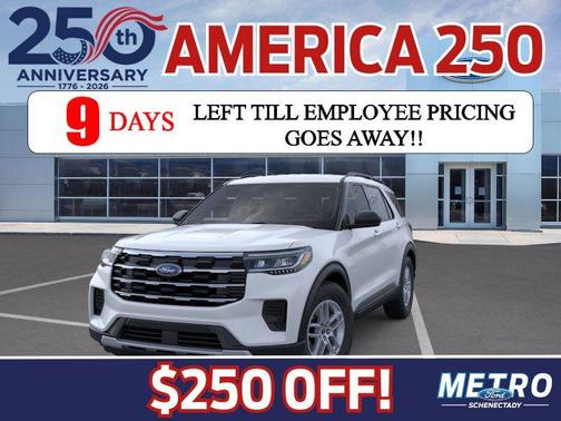 Space White Metallic 2026 Ford Explorer Active