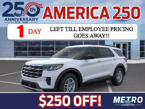 Space White Metallic 2026 Ford Explorer Active