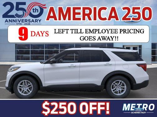 Space White Metallic 2026 Ford Explorer Active