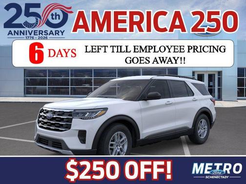 Space White Metallic 2026 Ford Explorer Active