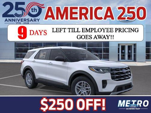 Space White Metallic 2026 Ford Explorer Active