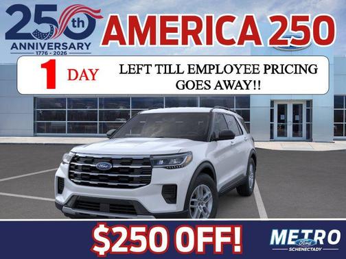 Space White Metallic 2026 Ford Explorer Active