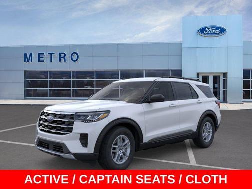 Space White Metallic 2026 Ford Explorer Active