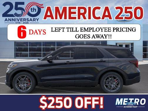 Agate Black Metallic 2026 Ford Explorer ST