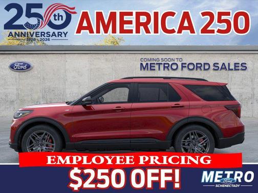 Red Metallic 2026 Ford Explorer ST-Line