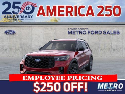 Red Metallic 2026 Ford Explorer ST-Line