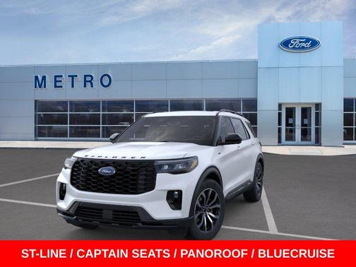 Star White Metallic Tri-Coat 2026 Ford Explorer ST-Line