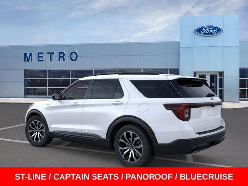 Star White Metallic Tri-Coat 2026 Ford Explorer ST-Line