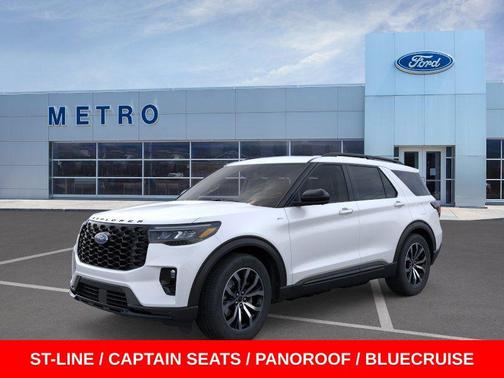 Star White Metallic Tri-Coat 2026 Ford Explorer ST-Line