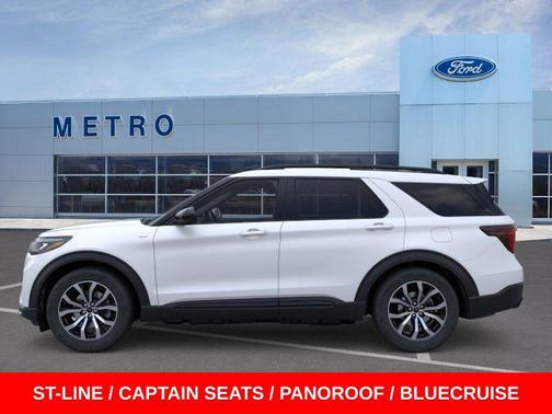 Star White Metallic Tri-Coat 2026 Ford Explorer ST-Line