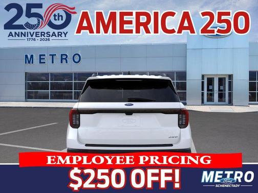 Star White Metallic Tri-Coat 2026 Ford Explorer ST-Line