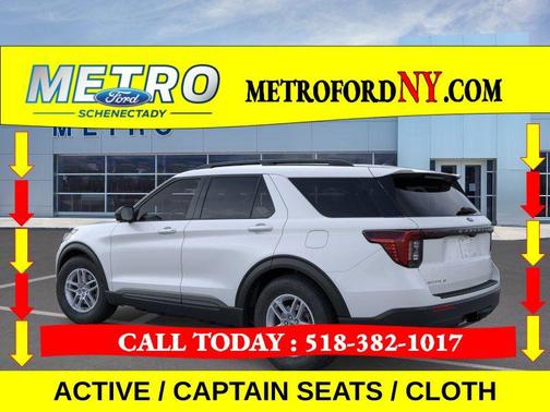 Space White Metallic 2026 Ford Explorer Active