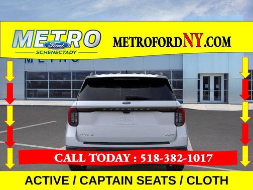 Space White Metallic 2026 Ford Explorer Active
