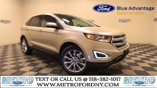 White Gold 2018 Ford Edge Titanium