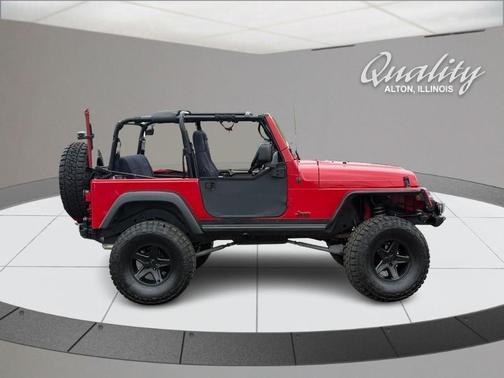 Red 1998 Jeep Wrangler Sport