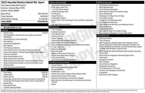 2025 Hyundai ELANTRA HEV SEL Sport