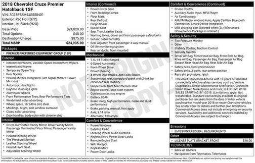2018 Chevrolet Cruze Premier