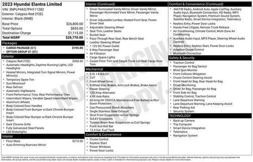 2023 Hyundai ELANTRA Limited