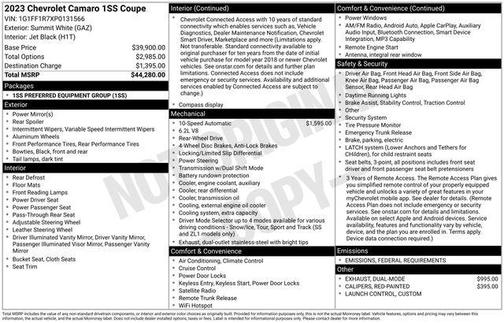 2023 Chevrolet Camaro 1SS