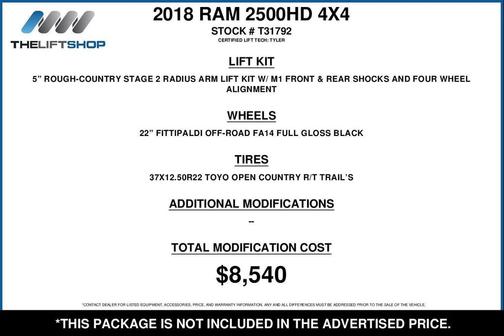 2018 RAM 2500 Laramie Crew Cab 4x4 6'4' Box