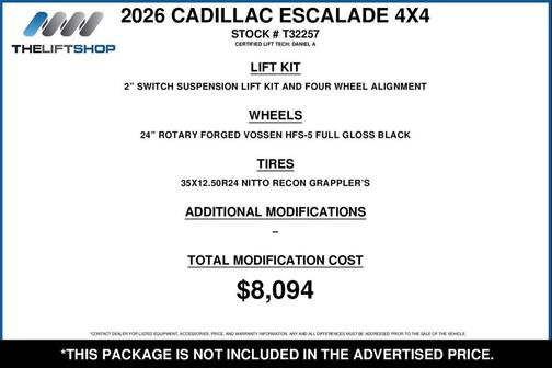 Vibrant White Tricoat 2026 Cadillac Escalade Sport Platinum