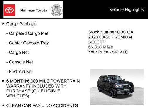 Mineral Black 2023 INFINITI QX80 PREMIUM SELECT AWD