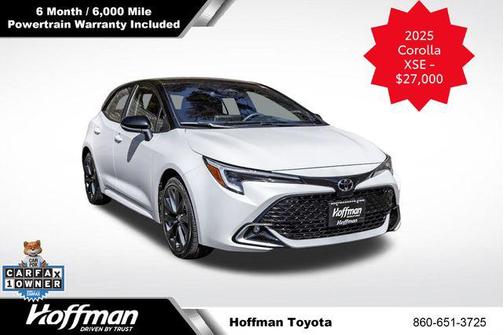 Wind Chill Pearl/Midnight Black Metallic 2025 Toyota Corolla XSE