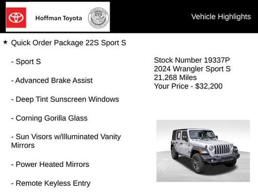 Silver Zynith Clearcoat 2024 Jeep Wrangler Sport S