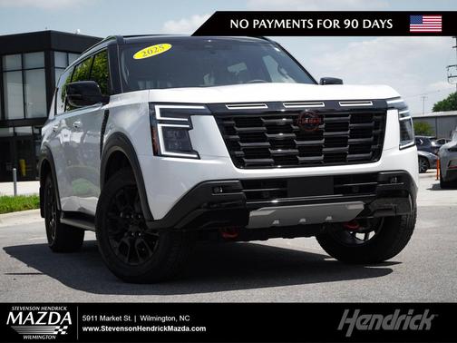 Aspen White Tricoat/Super Black 2025 Nissan Armada PRO-4X