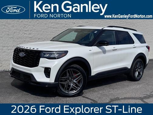 Star White Metallic Tri-Coat 2026 Ford Explorer ST-Line